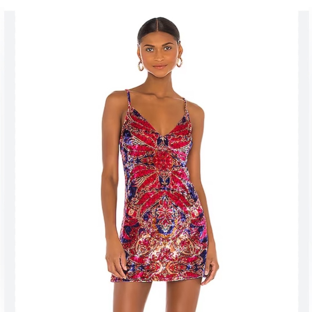 Free People Enchanted Slip Dress in Speak Easy Combo